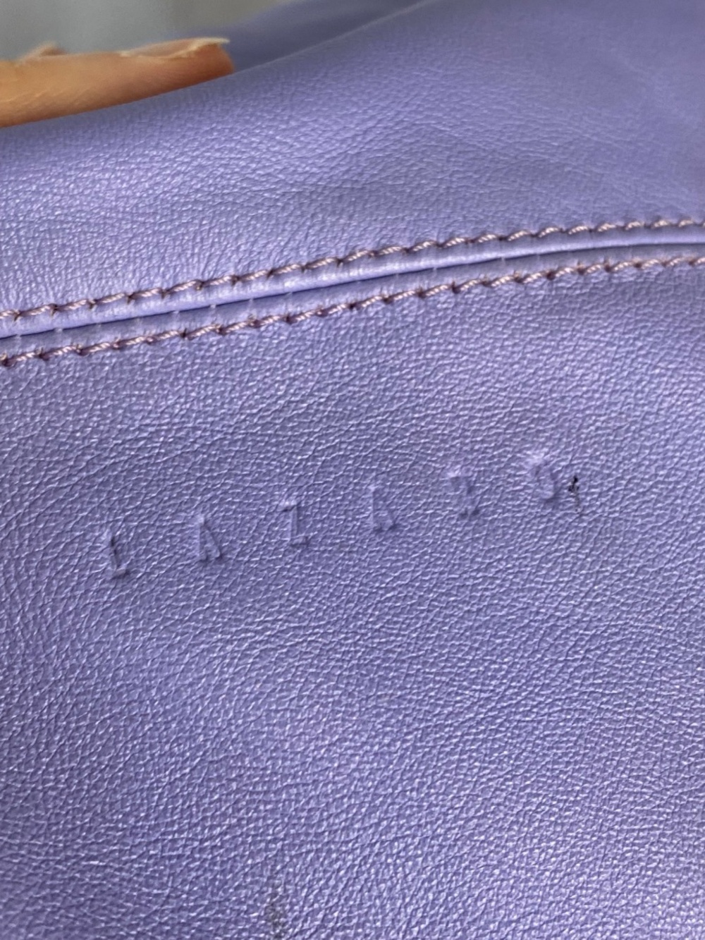 Vintage Lazaro Argentina Lavender Leather Hobo Shoulder Bag - Picture 6 of 16